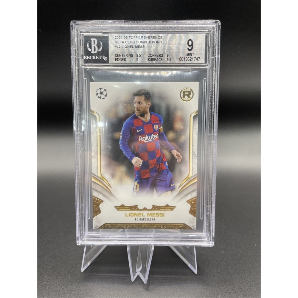 2024-25 Topps Reverence UEFA Soccer Lionel Messi PSA 9 #42